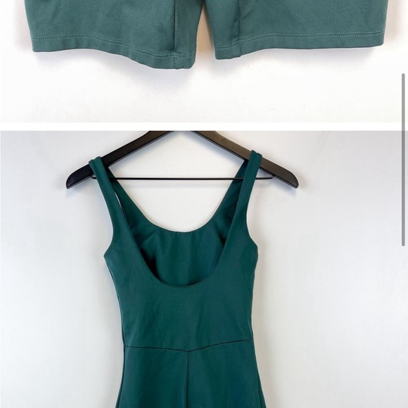 Girlfriend Collective XS Green Bike Unitard Bodysuit Fitted - Picture 2 of 3